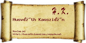 Husvéth Kasszián névjegykártya